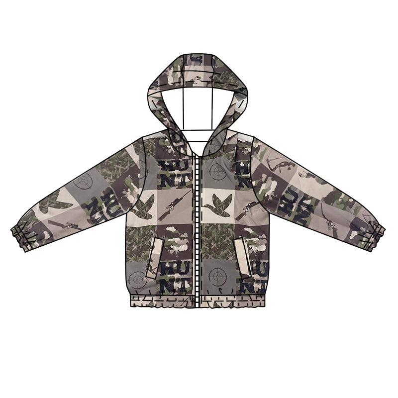 Hunting season Mallard duck baby boy long sleeve hoodie top preorder