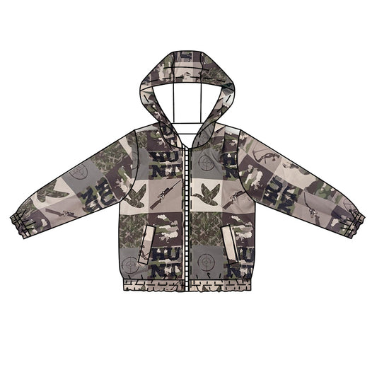 Hunting season Mallard duck baby boy long sleeve hoodie top preorder