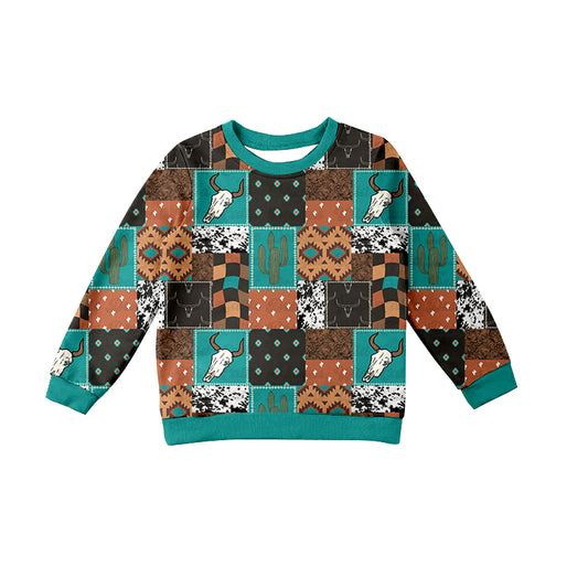 Western aztec baby boy long sleeve t-shirt top preorder