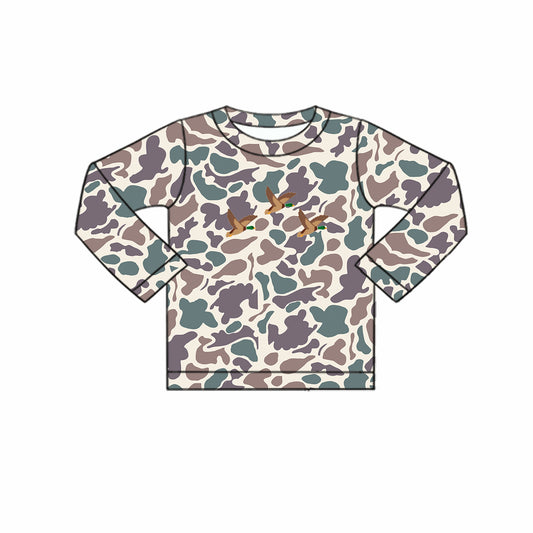 baby boy camo mallard duck long sleeve top shirt preorder