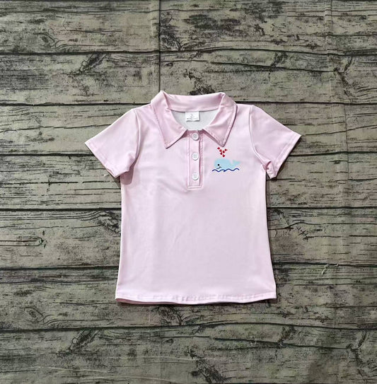 Toddle baby boy whale short sleeve t-shirt Valentines day top preorder