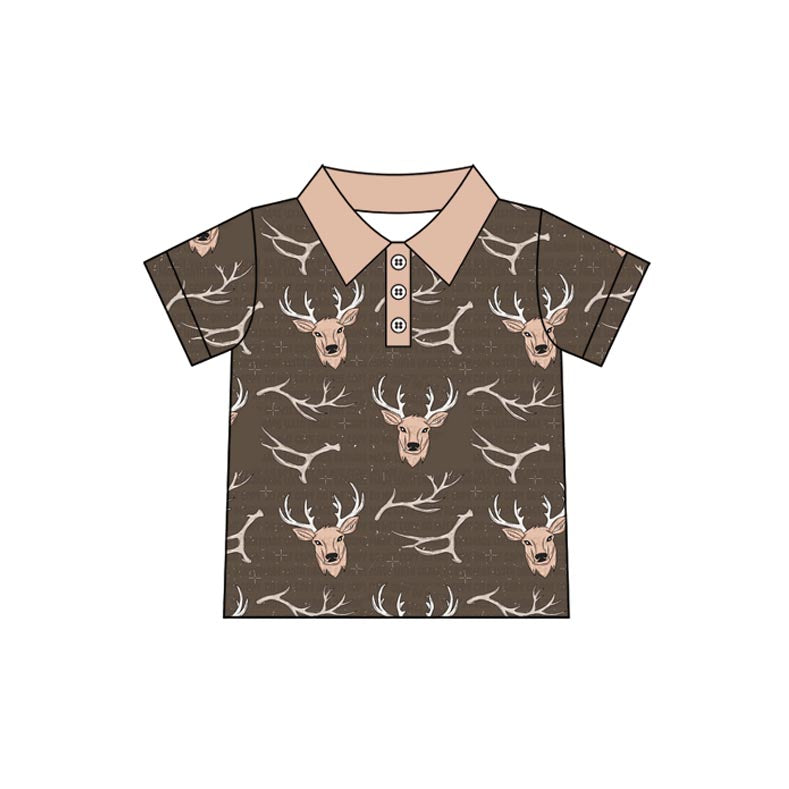 Baby boy reindeer short sleeve t-shirt top preorder