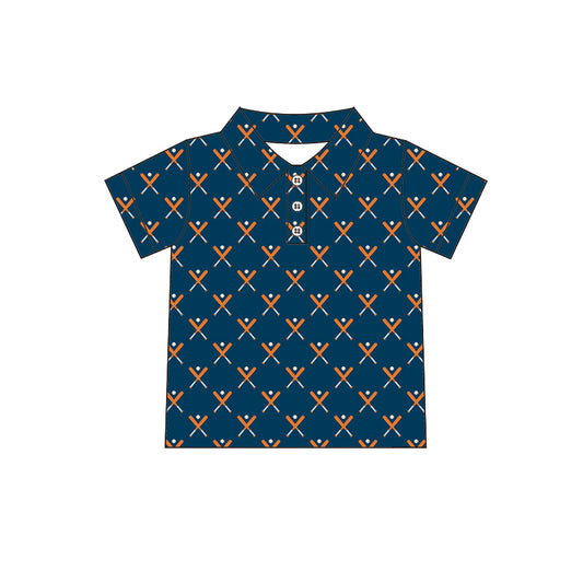 Baby boy baseball short sleeve t-shirt blue top preorder