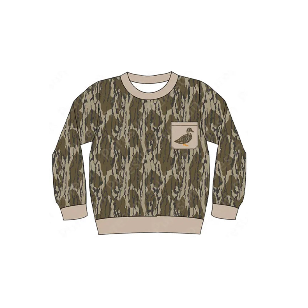 Baby boy long sleeve camo duck t-shirt top preorder