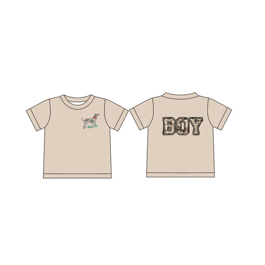 Dog camo baby boy short sleeve t-shirt top preorder