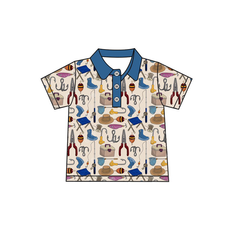 Toddle baby boy short sleeve fishing t-shirt top preorder