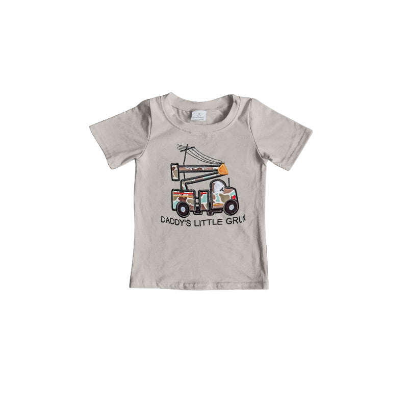 Daddys little grun baby boy t-shirt top preorder