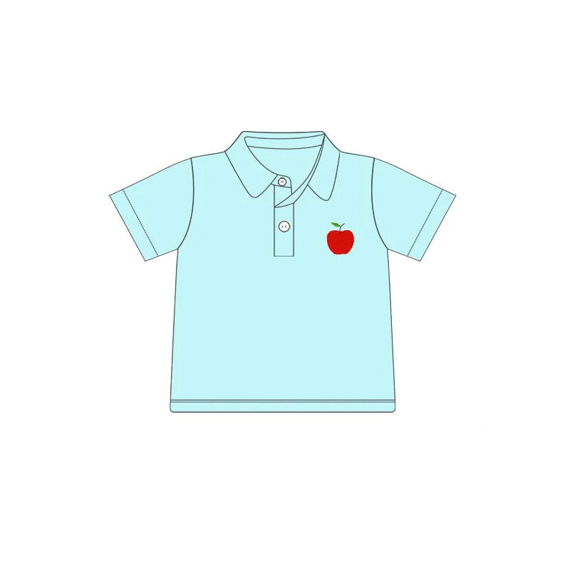 Infant baby boy apple design back to school t-shirt top preorder