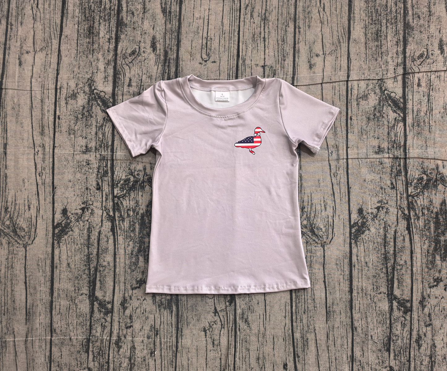 Mallard duck baby boy short sleeve July 4th shirt preorder