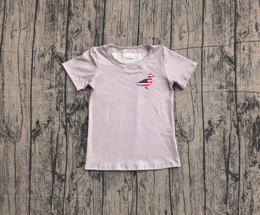Mallard duck baby boy short sleeve July 4th shirt preorder