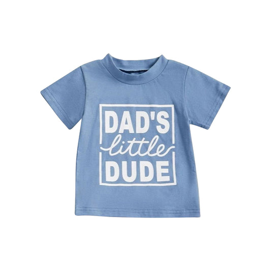 Dads little dude boy summer top  preorder