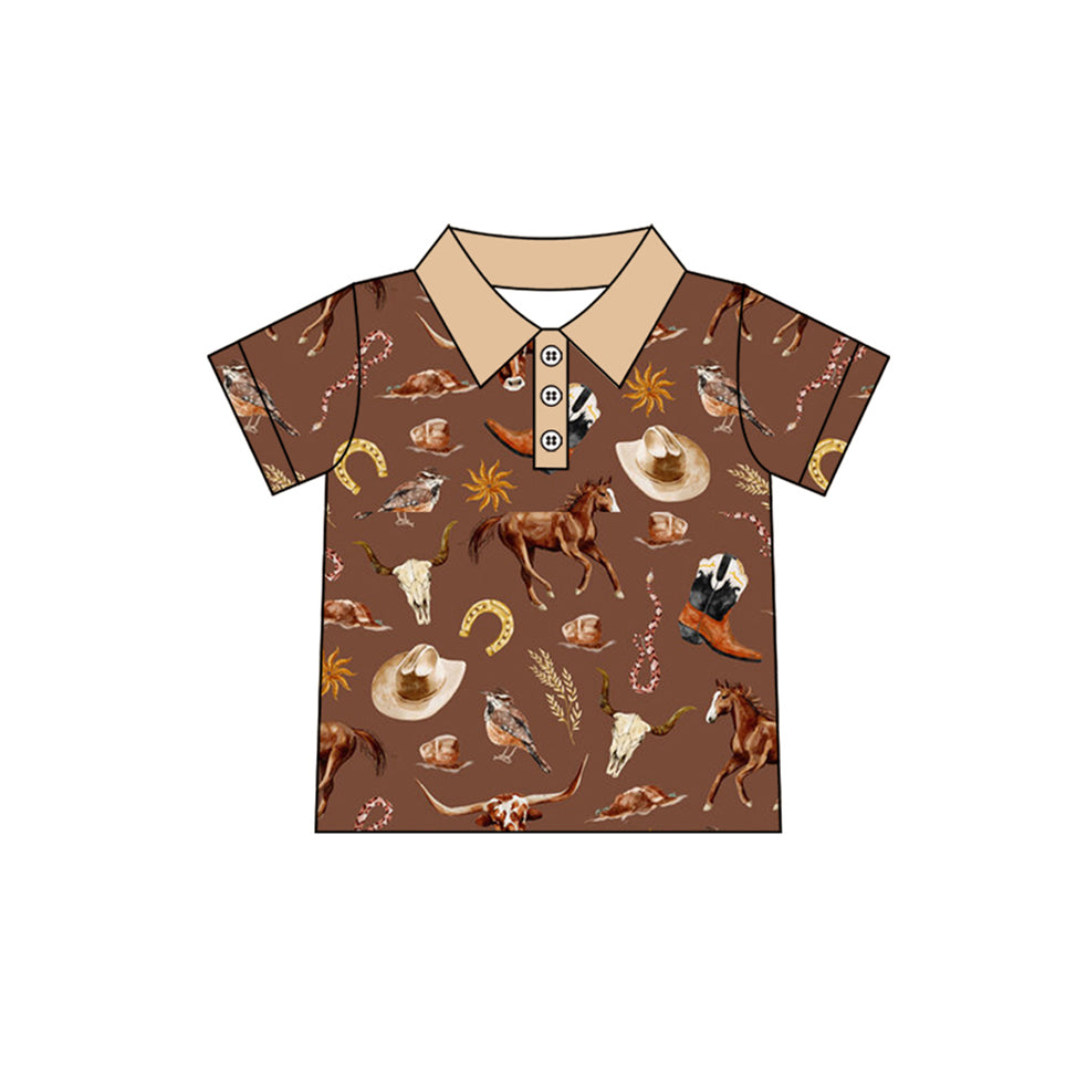 Western cowboy short sleeve top shirt preorder