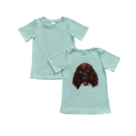 Dog print baby boy short sleeve t shirt preorder