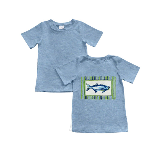 Fish design baby boy short sleeve t shirt preorder