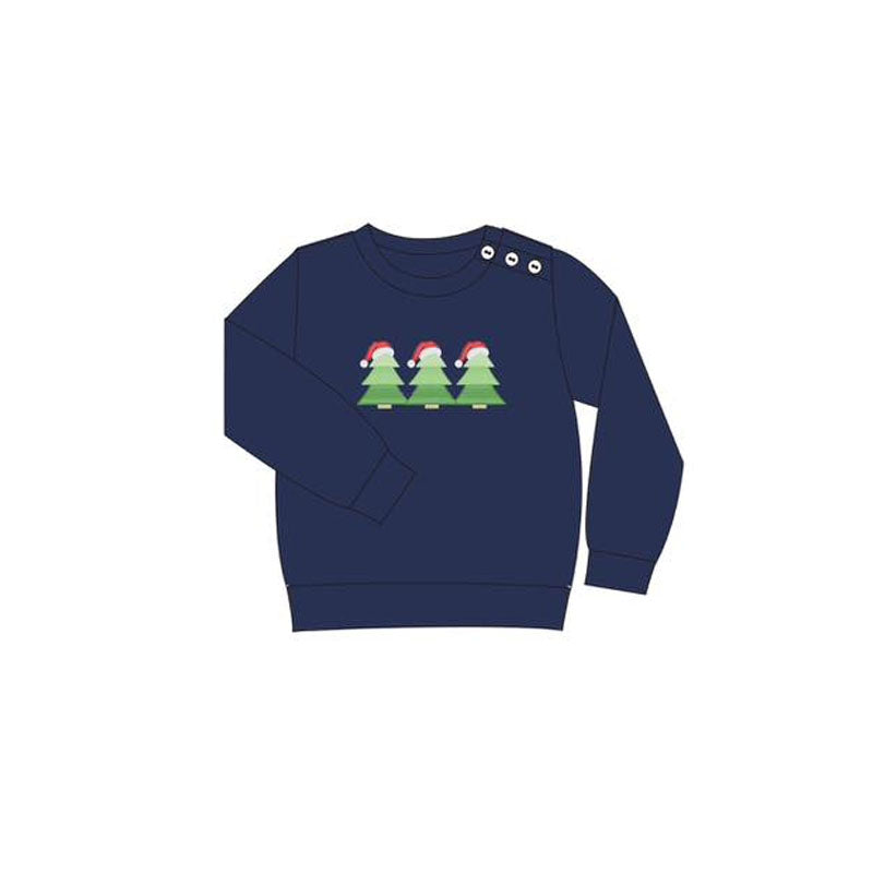 Baby boy Christmas tree long sleeve shirt preorder