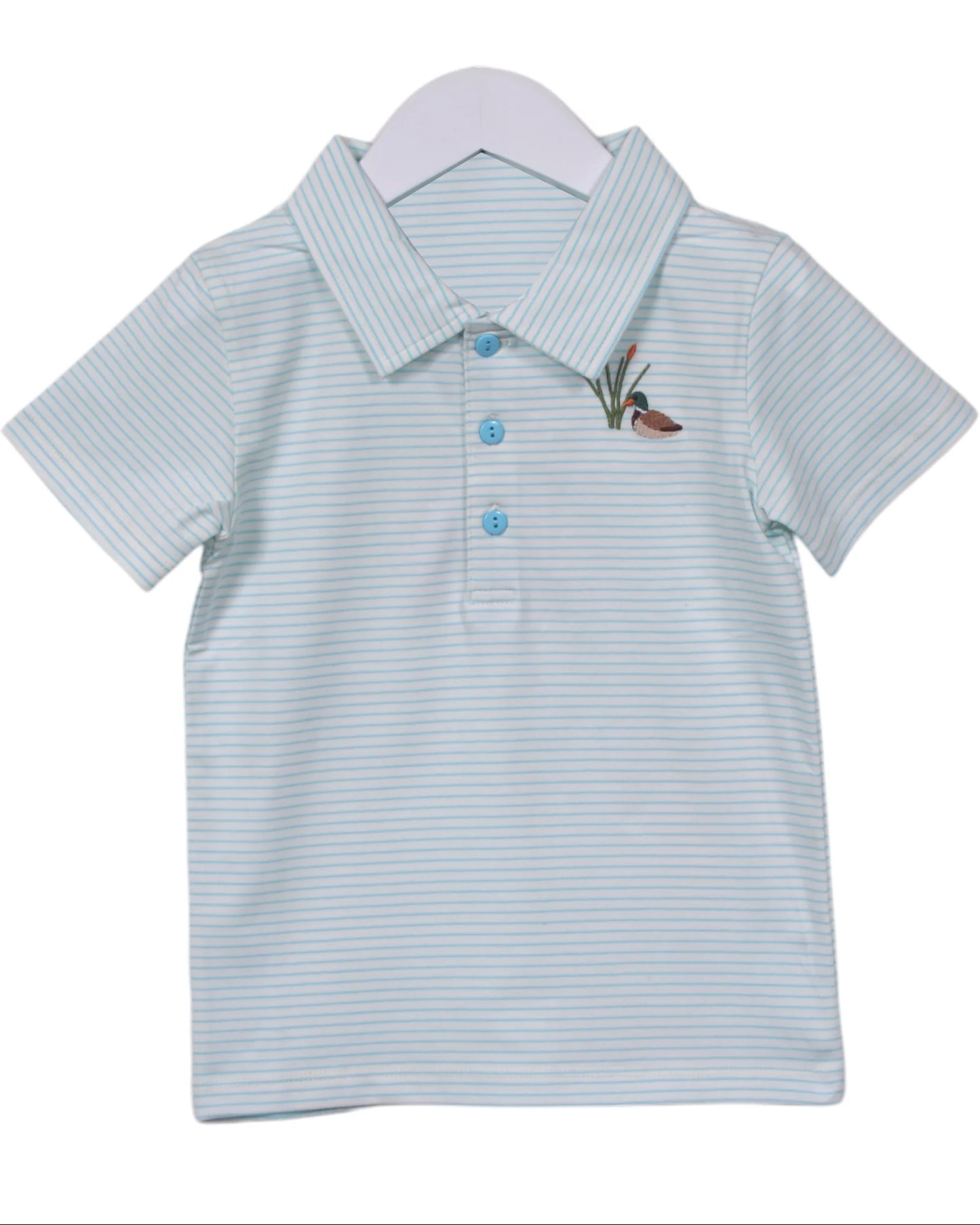 Baby boy short sleeve mallard duck polo shirt preorder