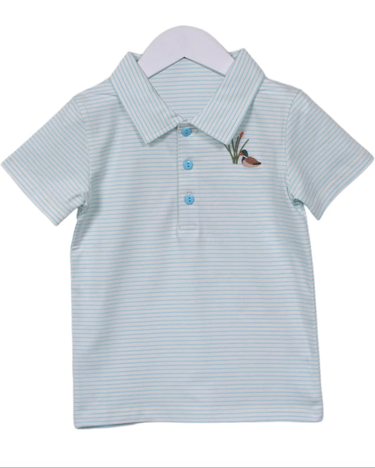 Baby boy short sleeve mallard duck polo shirt preorder