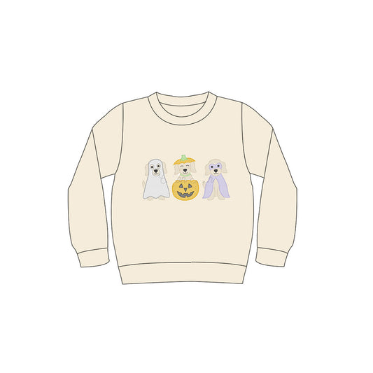 Baby boy long sleeve Halloween pumpkin dog top preorder