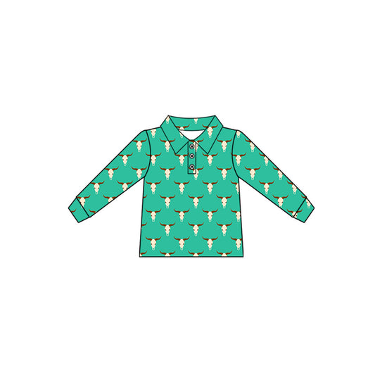 Baby boy long sleeve cow print t-shirt preorder