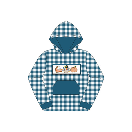 Baby boy long sleeve Thanksgiving turkey pumpkin hoodie top preorder