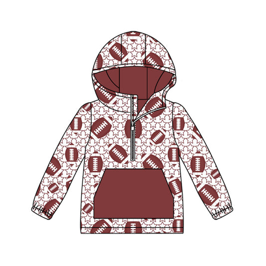 Baby boy football design long sleeve hoodie top preorder