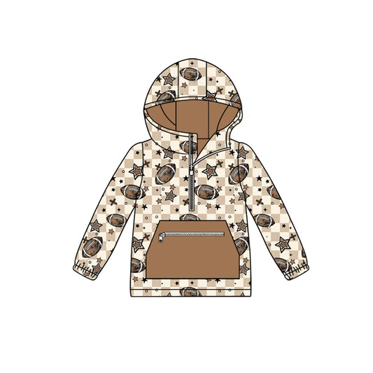 Football design boy long sleeve hoodie top preorder