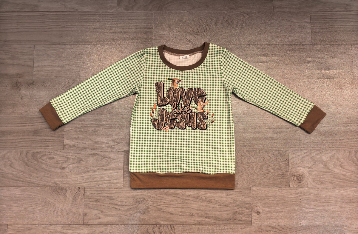 Love like Jesus boys kids long sleeve top preorder