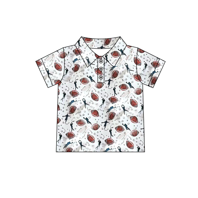 Boy kids short sleeve football polo shirt preorder