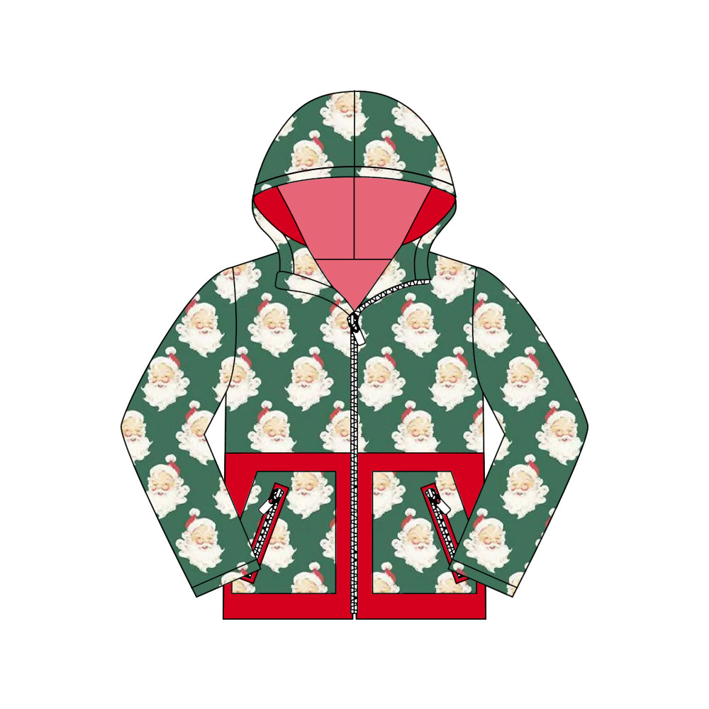 Christmas Santa claus boy long sleeve hoodie top preorder