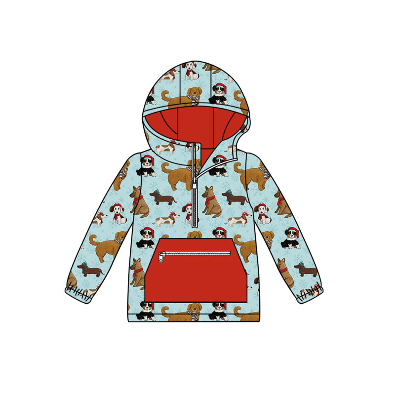 Kids long sleeve cute dog hoodie top t-shirt preorder
