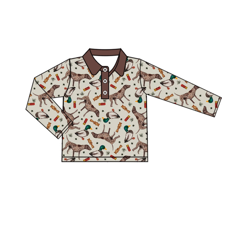 Kids long sleeve dog duck call t-shirt preorder