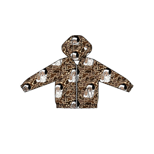 Baby boy Christmas santa claus camo design long sleeve hoodie top preorder