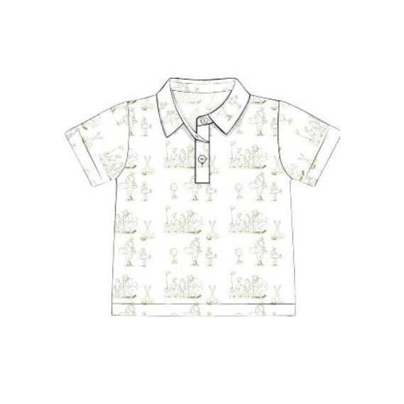 Golf design boy short sleeve polo shirt  preorder