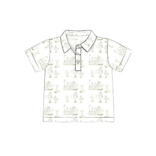 Golf design boy short sleeve polo shirt  preorder