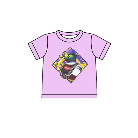 baby boy short sleeve mallard duck mardi gras shirts preorder