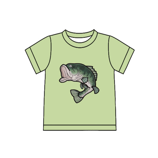 Fishing design baby boy short sleeve shirt preorder
