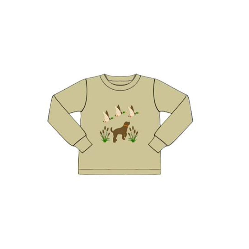 Duck dog hunting season baby boy long sleeve shirt preorder