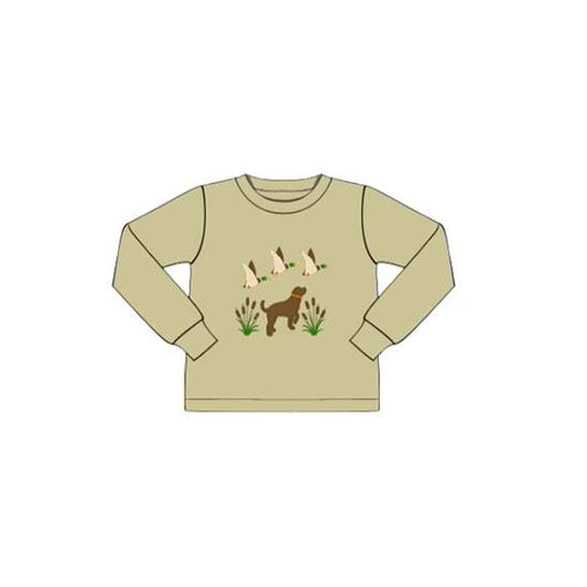 Duck dog hunting season baby boy long sleeve shirt preorder