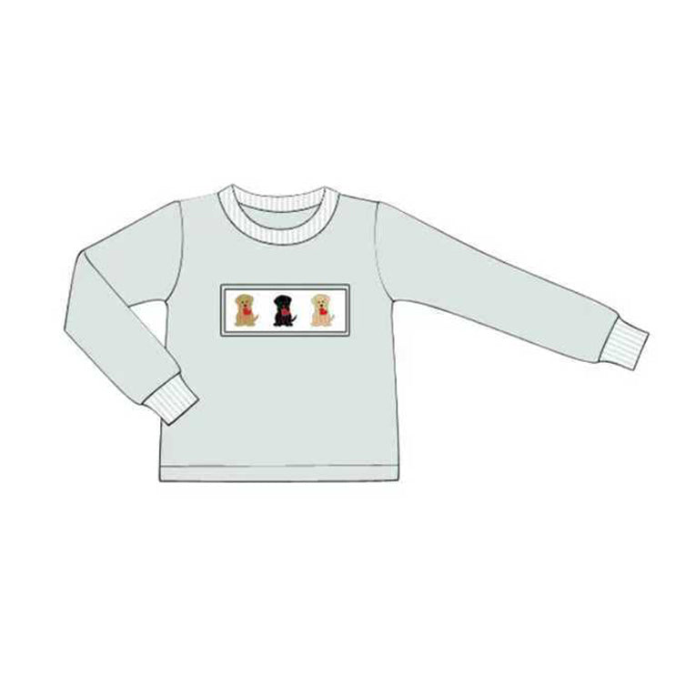 Valentines dog heart print boys long sleeve top preorder