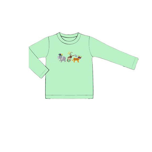 Farm animal print boys long sleeve top preorder