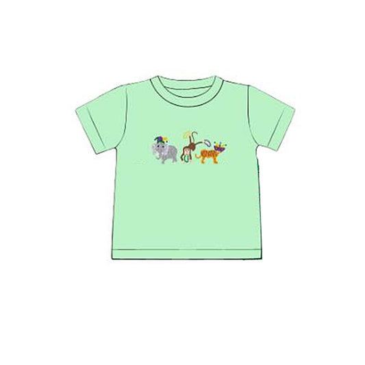 Farm animal print boys short sleeve top preorder