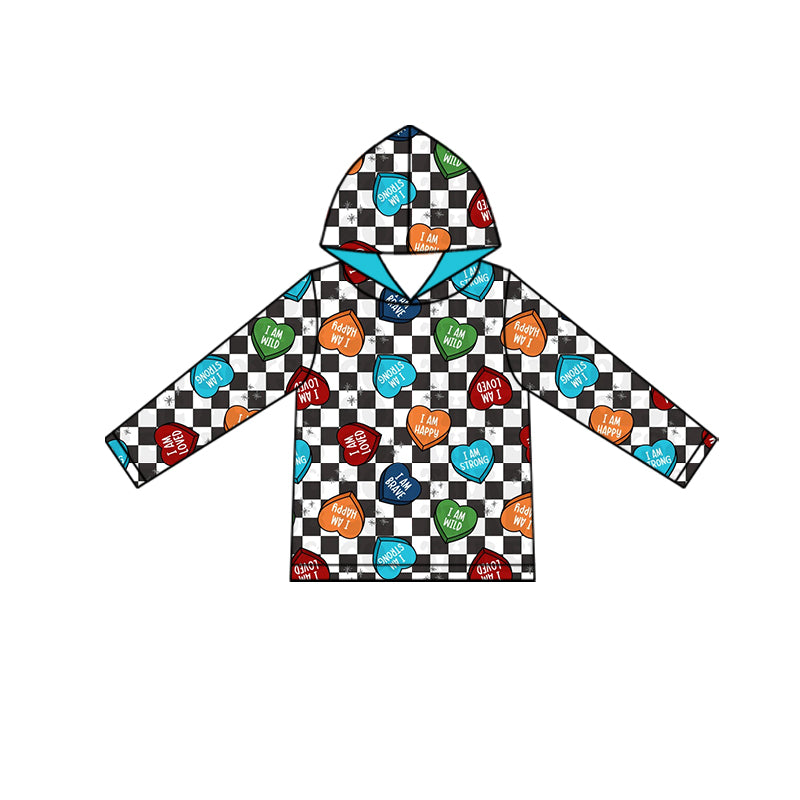 I am strong loved wild design kids long sleeve hoodie top preorder