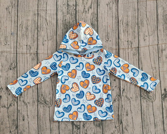 Valentines heart design kids long sleeve hoodie top preorder