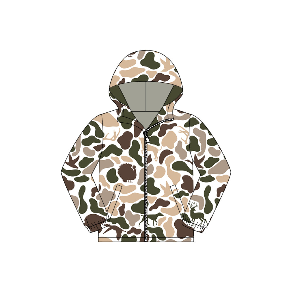 Adult women deer duck camo long sleeve hoodie top preorder