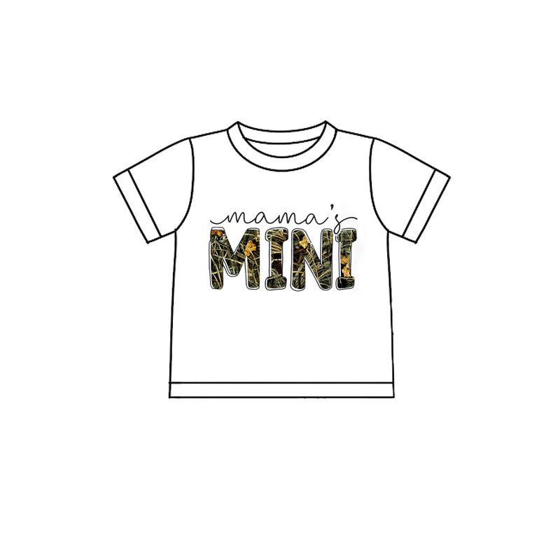 Mamas mini camo print boy short sleeve top preorder