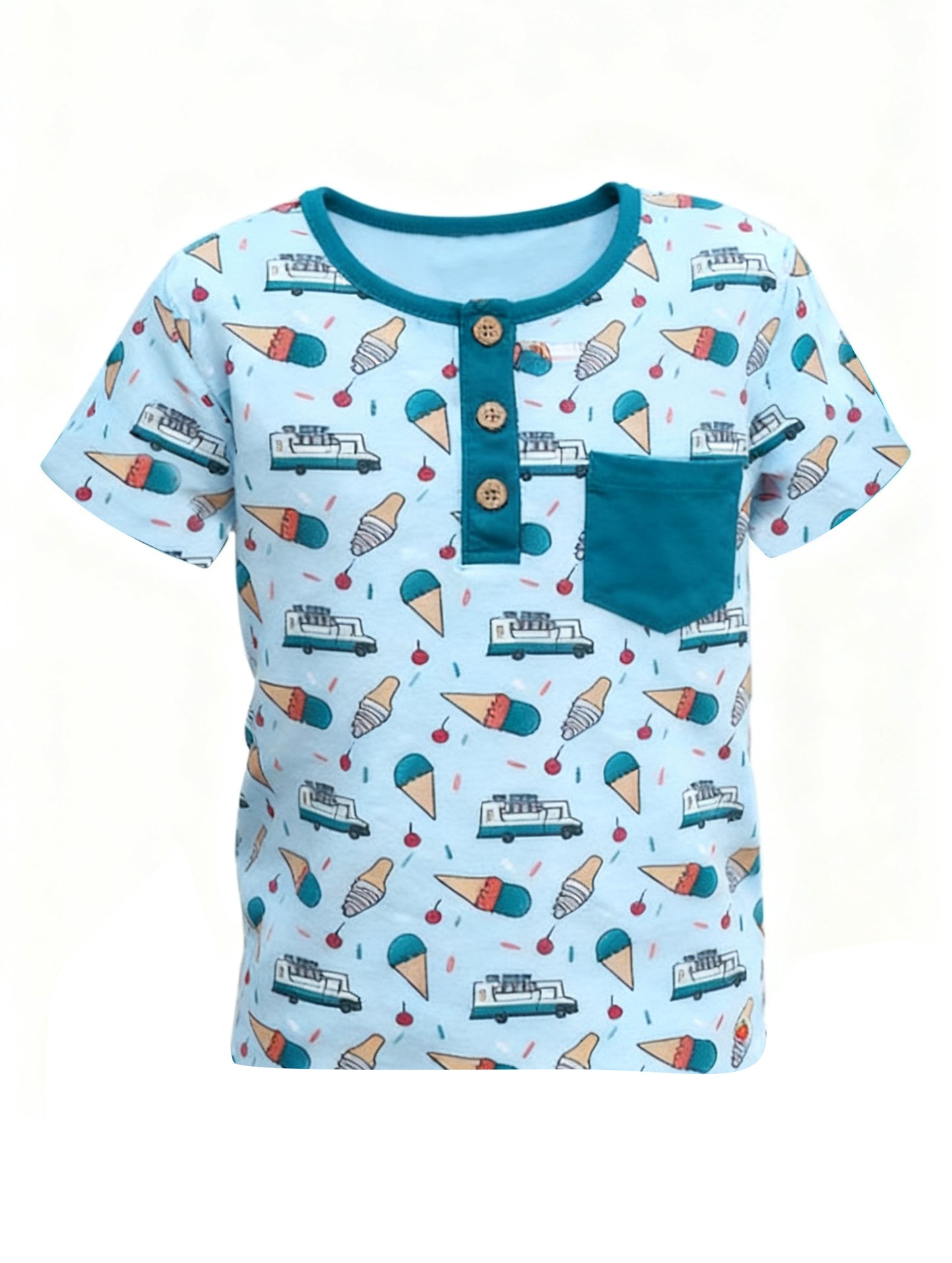Boy short sleeve summer pocket top preorder