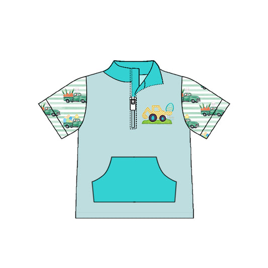 Easter eggs print short sleeve pullover top preorder