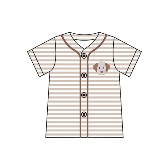 Cute dog print boy short sleeve pullover top preorder
