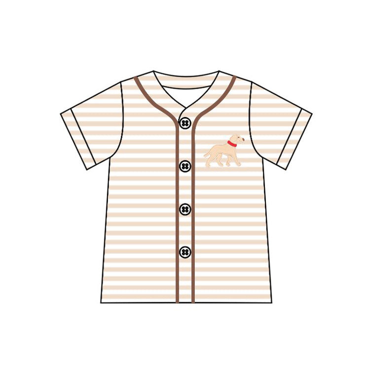 Cute dog print boy short sleeve pullover top preorder