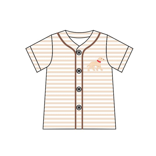 Cute dog print boy short sleeve pullover top preorder